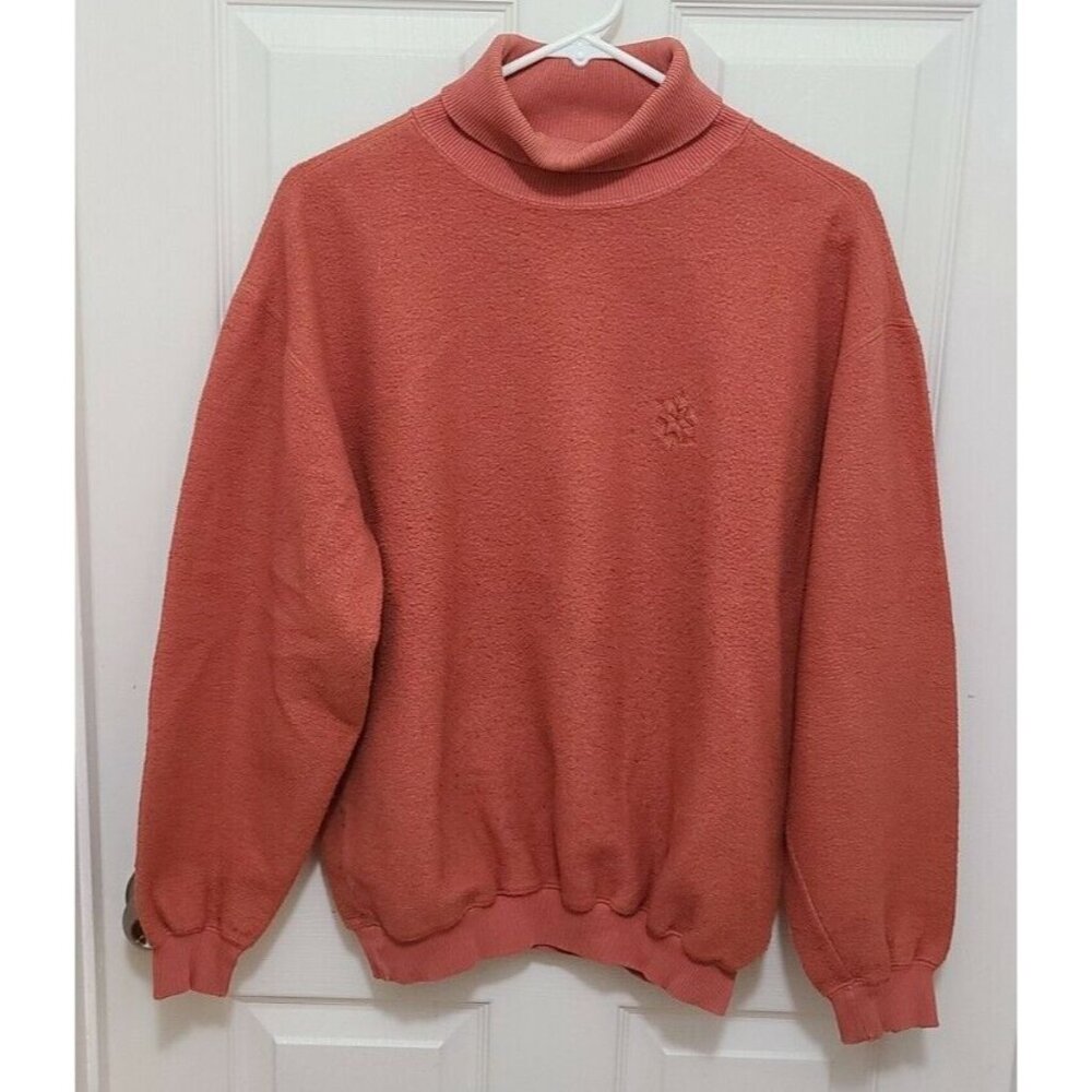 Vintage‎ Banana Republic Safari & Travel Pullover Sweater Turtleneck Salmon Sz S